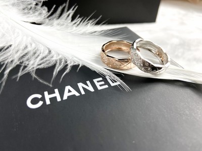 Chanel Jewelry Ring- Platinum Rose Gold White 925 Silver