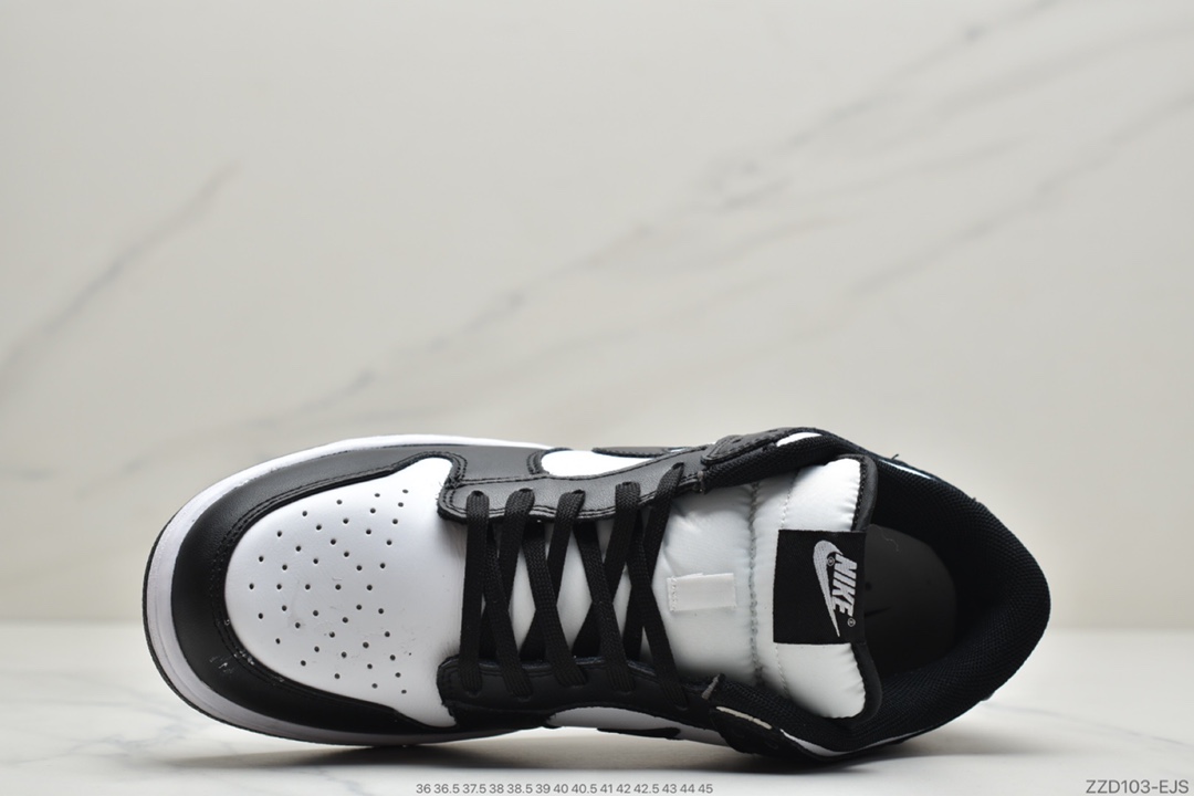 250 耐克DunkNike SB Dunk Low Retro”White/Black”扣篮系列低帮休闲运动滑板板鞋“皮革黑白熊猫” DD1391-100