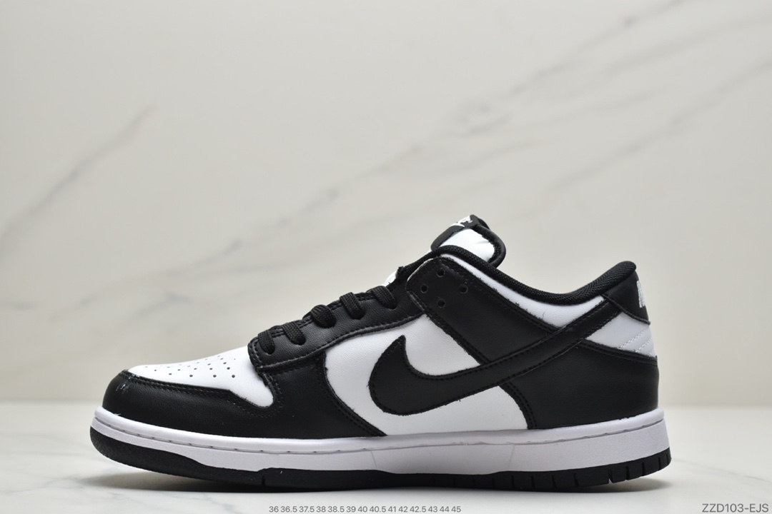 250 耐克DunkNike SB Dunk Low Retro”White/Black”扣篮系列低帮休闲运动滑板板鞋“皮革黑白熊猫” DD1391-100