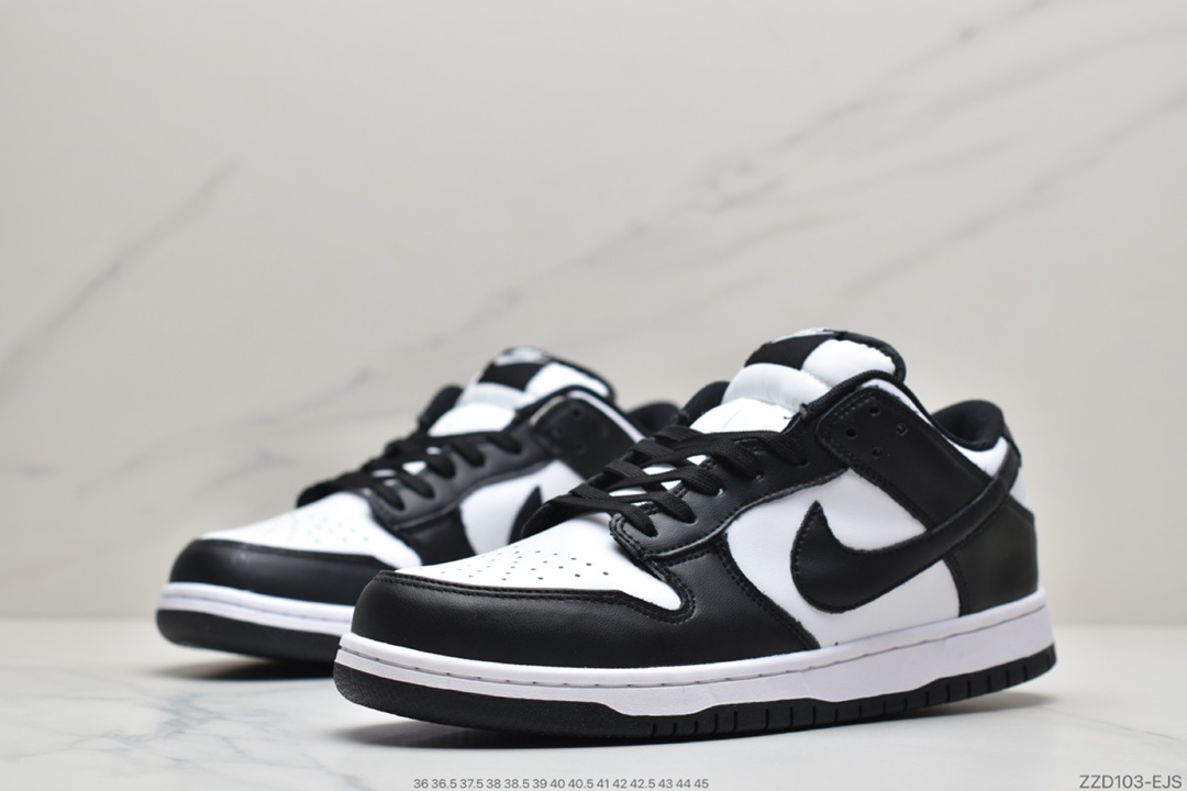 250 耐克DunkNike SB Dunk Low Retro”White/Black”扣篮系列低帮休闲运动滑板板鞋“皮革黑白熊猫” DD1391-100