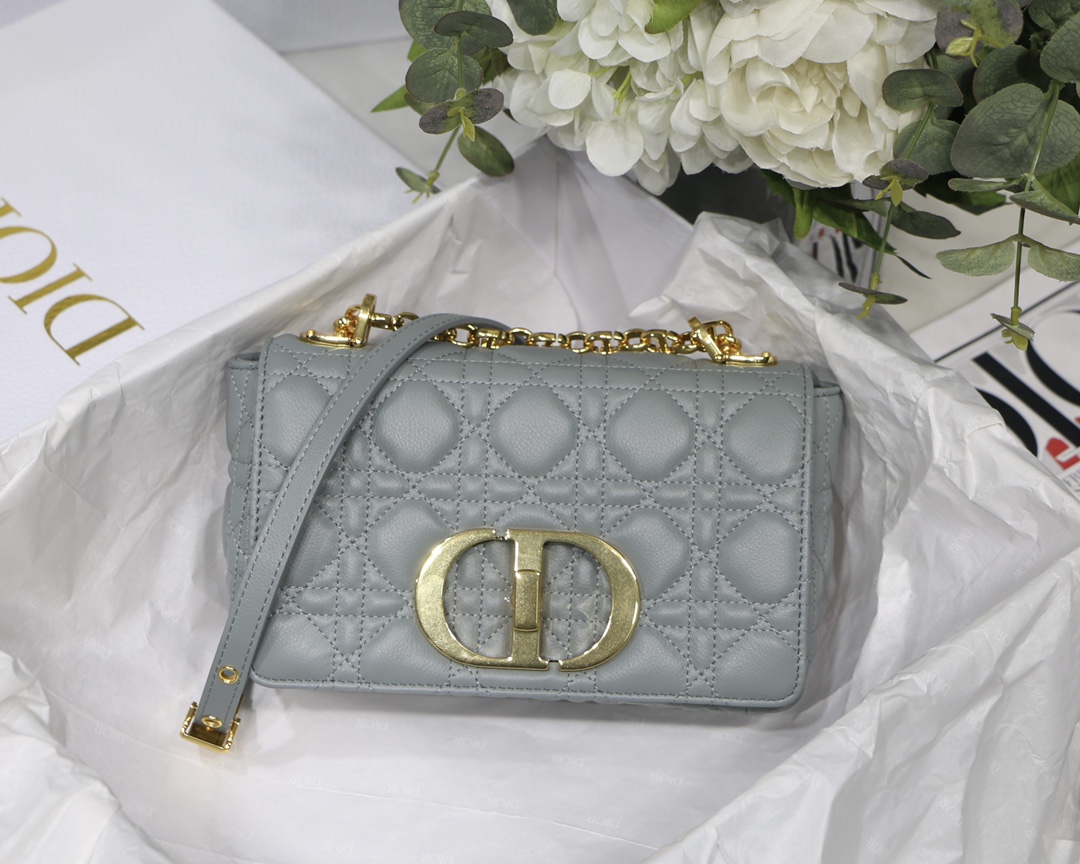 2023 Luxury Replicas
 Dior Caro Buy
 Bags Handbags Gold Grey Embroidery Vintage Cowhide