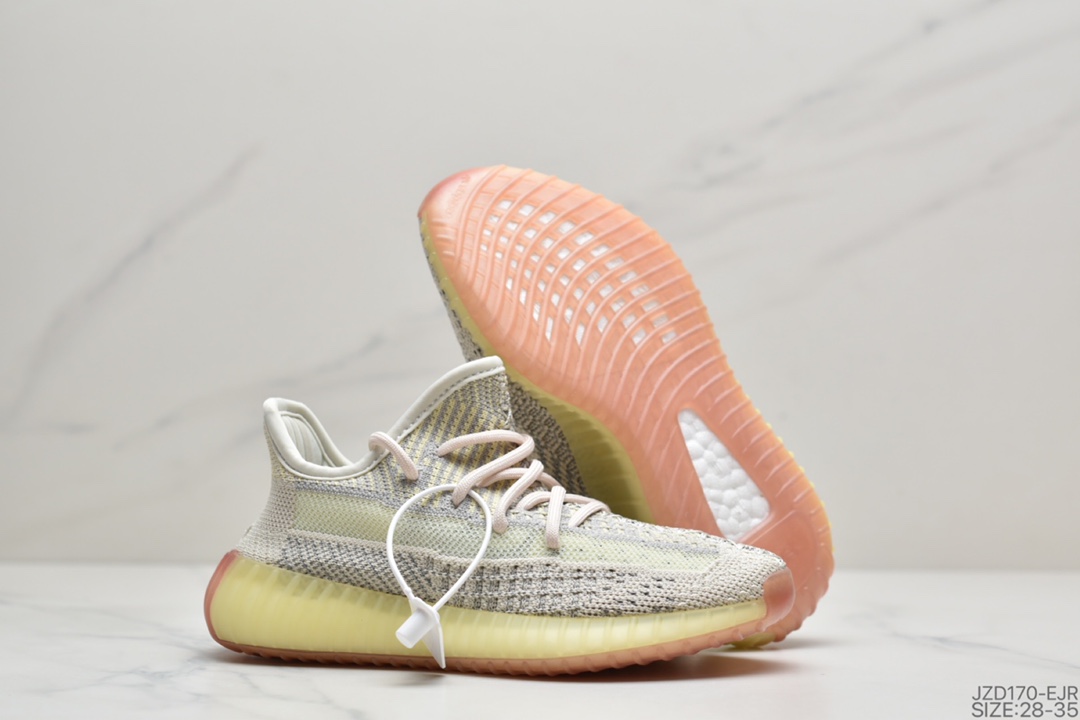 140 童鞋Adidas  阿迪达斯 Yeezy Boost 350V2  椰子爆米花童鞋运动跑鞋 透气缓震舒适