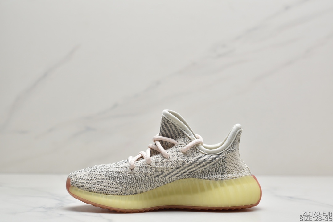 140 童鞋Adidas  阿迪达斯 Yeezy Boost 350V2  椰子爆米花童鞋运动跑鞋 透气缓震舒适