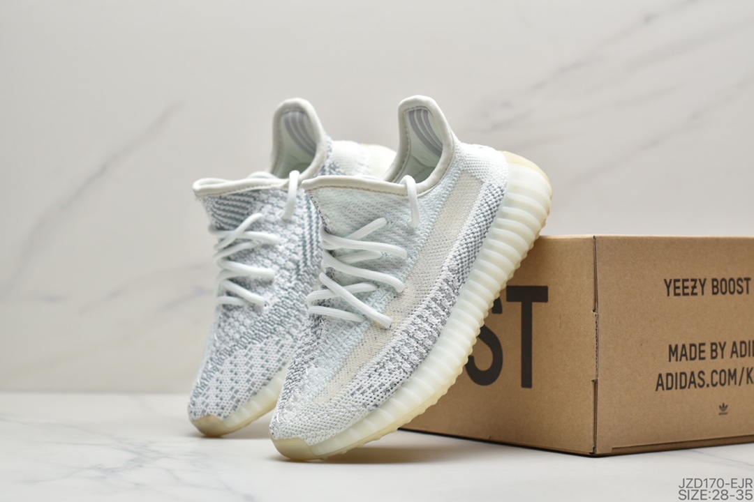 140 童鞋Adidas  阿迪达斯 Yeezy Boost 350V2  椰子爆米花童鞋运动跑鞋 透气缓震舒适
