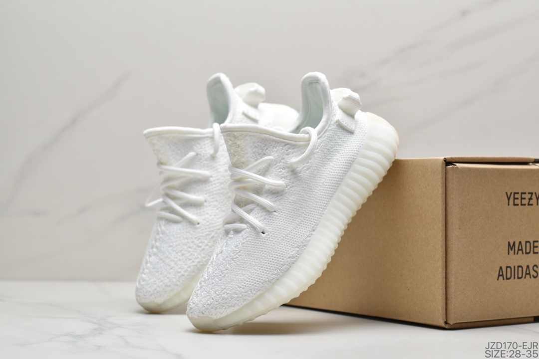 140 童鞋Adidas  阿迪达斯 Yeezy Boost 350V2  椰子爆米花童鞋运动跑鞋 透气缓震舒适