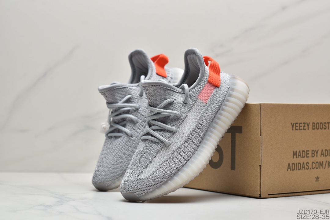 140 童鞋Adidas  阿迪达斯 Yeezy Boost 350V2  椰子爆米花童鞋运动跑鞋 透气缓震舒适