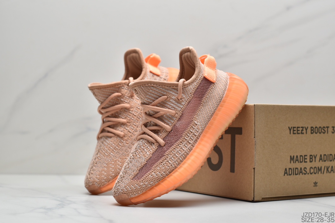 140 童鞋Adidas  阿迪达斯 Yeezy Boost 350V2  椰子爆米花童鞋运动跑鞋 透气缓震舒适