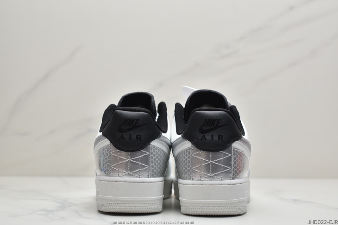 190 3M公司 x Nike Air Force 1’07”White/Black/Silver 3M ”空军一号经典低帮百搭休闲运动板鞋“皮革白黑银蜂巢格3M”CT2299-100