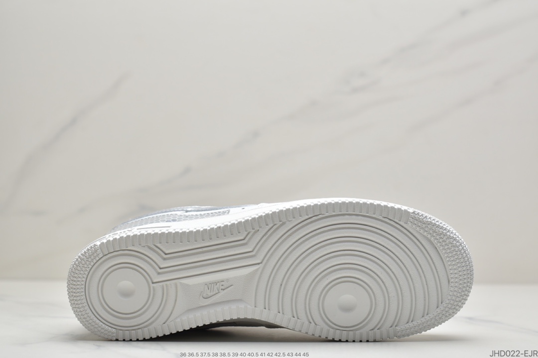 190 3M公司 x Nike Air Force 1’07”White/Black/Silver 3M ”空军一号经典低帮百搭休闲运动板鞋“皮革白黑银蜂巢格3M”CT2299-100