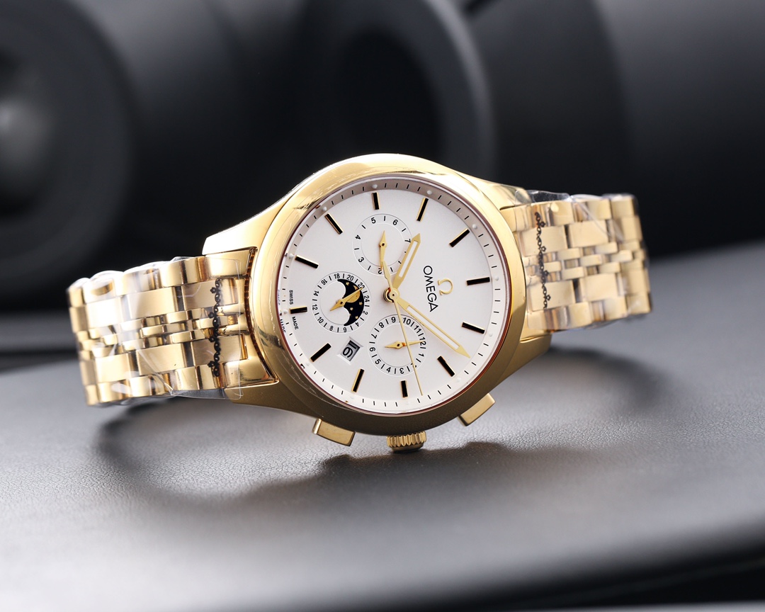 NO:726240,[White 1550 gold 1600, diamond plus 50] The latest model - OMEGA [OMEGA] men's watch is now on the market!  The new complex sun, moon and stars multi-function watch is equipped with an original imported self-winding mechanical movement, which integrates month display, date display, week display, moon phase [moon] display and other functions. It is perfect. It adheres to Swiss watchmaking technology, all-steel nano-plated platinum watch technology, PVD furnace electroplating process, and French sapphire scratch-resistant mirror to create a top-notch perfect product with a size of 42mm and a thickness of 10mm. It is super waterproof and a people-friendly brand. It is low-key luxury and not exaggerated. Once you have it, there is nothing else to ask for!  Welcome to reprint!  ,,omega19860909[白1550金1600,钻加50]最新款-欧米茄【OMEGA】男士腕表火爆上市！全新复杂日月星辰多功能腕表,搭载原装进口自动上链机械机芯,汇集月份显示,日期显示,星期显示,月相[月亮]显示等功能于一身,堪称完美,秉承瑞士制表工艺,全钢镀纳米铂金表技术,PVD炉内电镀工艺,法国蓝宝石防刮镜面,打造出顶级完美产品,尺寸42mm,厚度10mm,超级防水,亲民品牌,低调奢华,不显浮夸,一旦拥有,别无他求！欢迎转载！,,omega,Watch