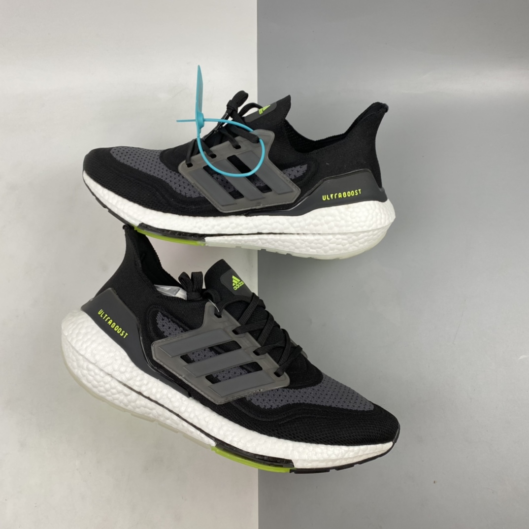 200 Ad UltraBoost 21 加厚爆米花袜套式针织鞋面休闲运动慢跑鞋 FY0374