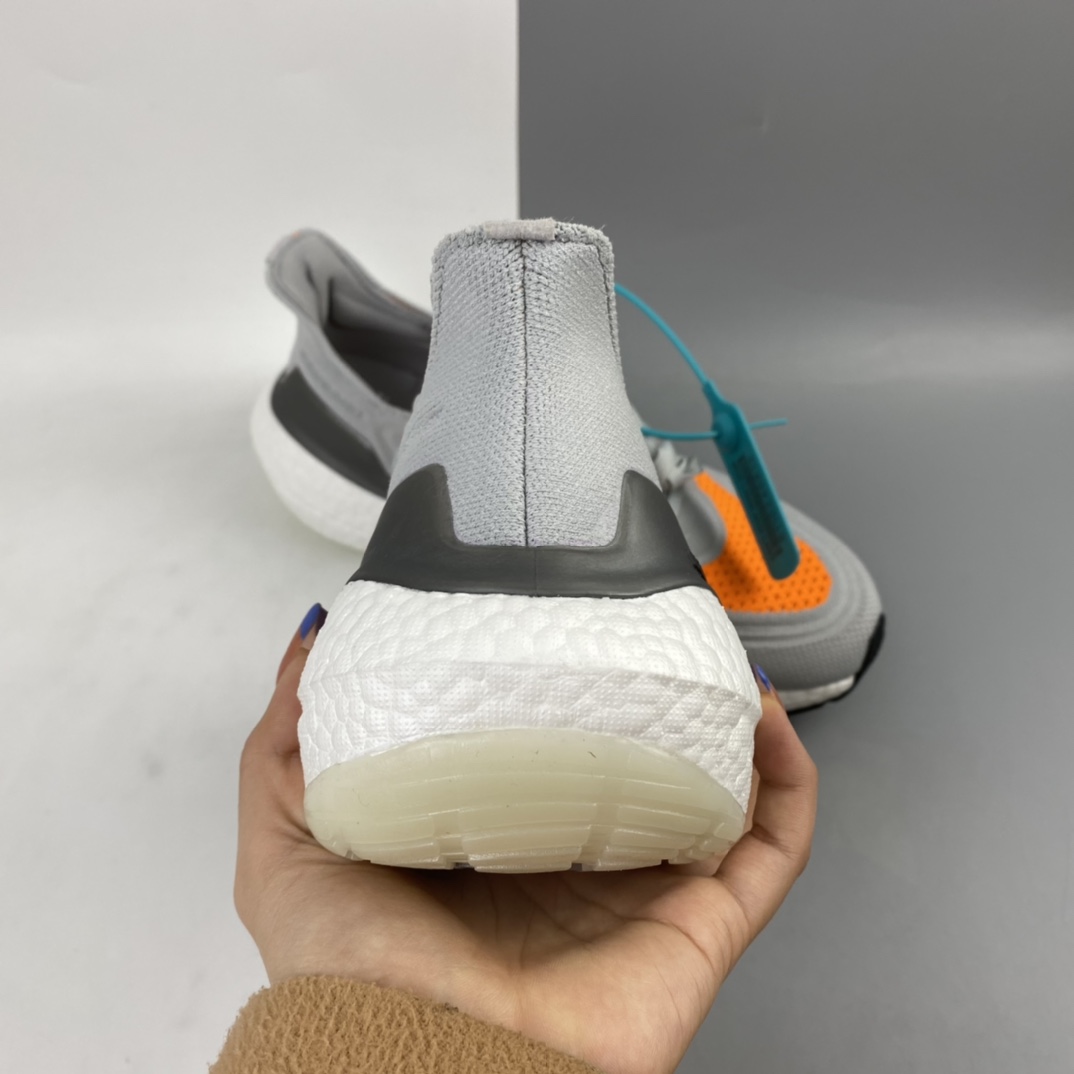 200 Ad UltraBoost 21 加厚爆米花袜套式针织鞋面休闲运动慢跑鞋 FY0375