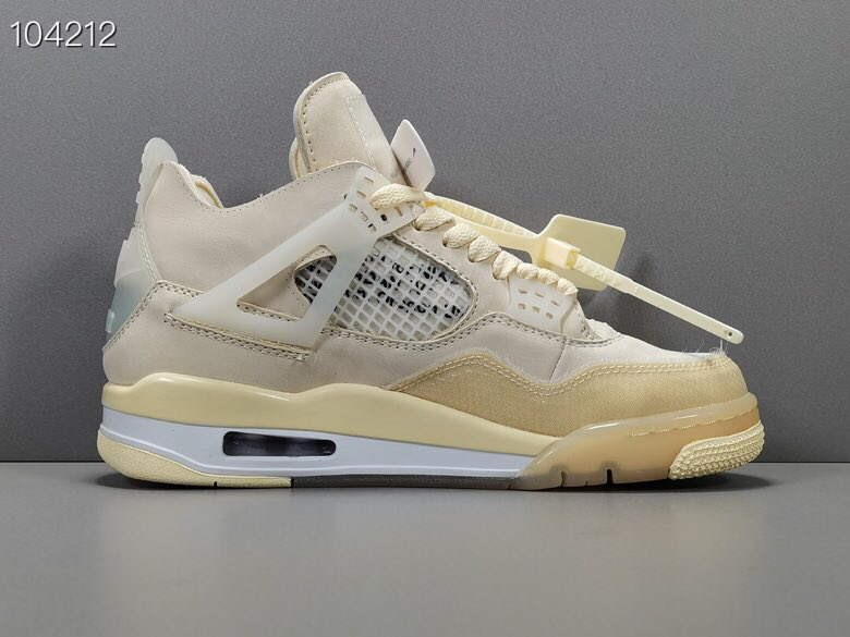 
【OG版：AJ4】米白  Off-White™ x Air Jordan 4 
 Cream/Sail