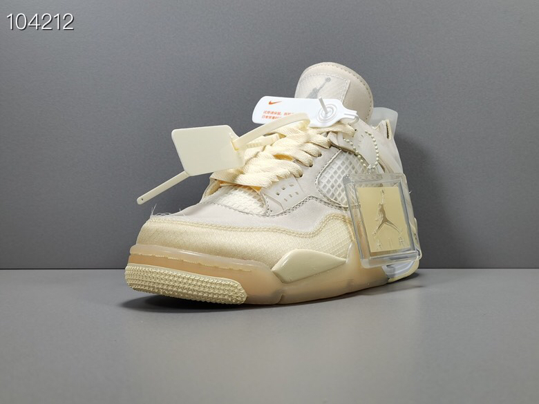 
【OG版：AJ4】米白  Off-White™ x Air Jordan 4 
 Cream/Sail