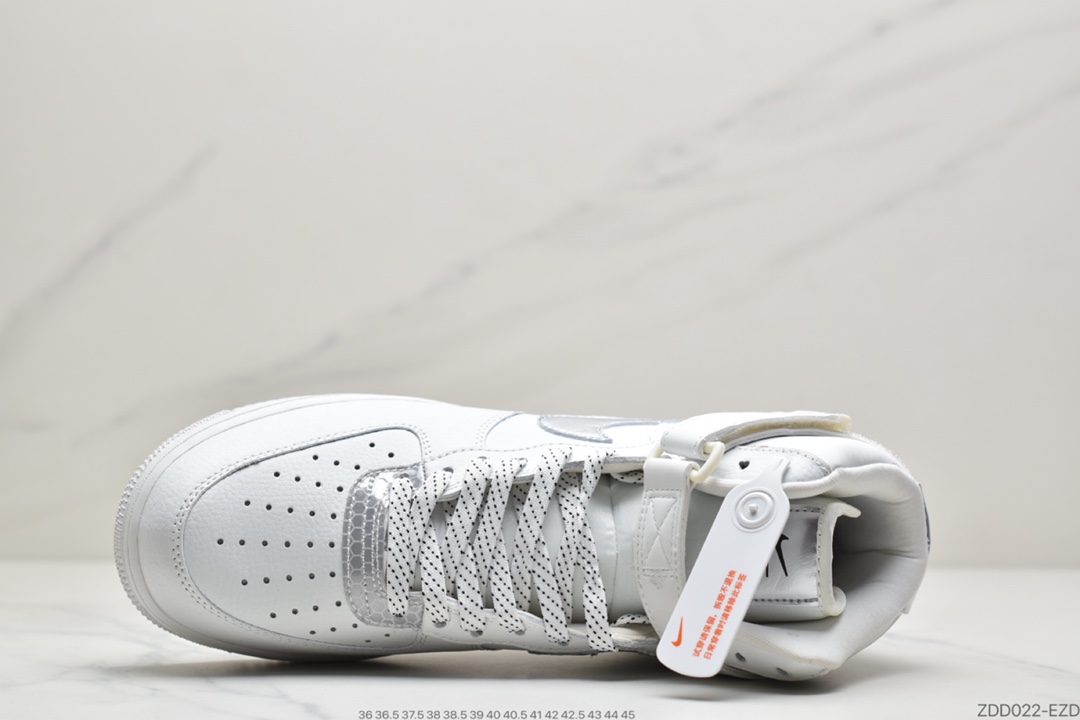 240 耐克Nike Air Force 1 ’07 QS All Star”City Of Dreams”空军高帮经典百搭休闲运动板鞋“拼接皮革”3M反光货号 CU4159-100