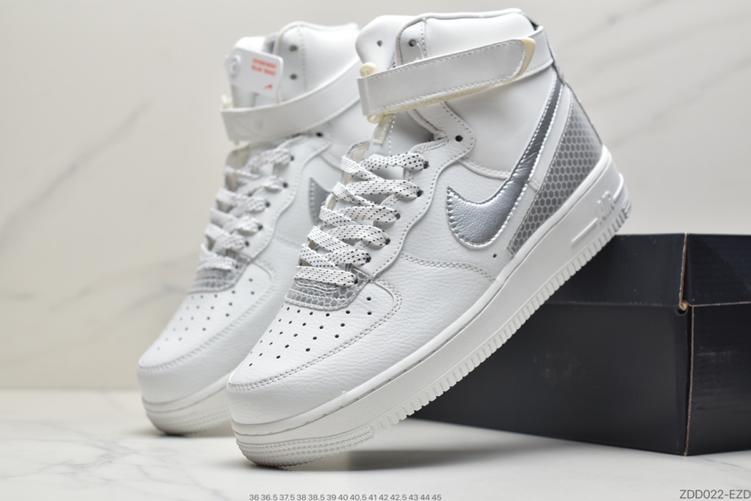 240 耐克Nike Air Force 1 ’07 QS All Star”City Of Dreams”空军高帮经典百搭休闲运动板鞋“拼接皮革”3M反光货号 CU4159-100