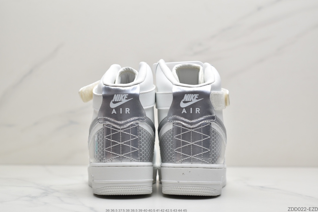 240 耐克Nike Air Force 1 ’07 QS All Star”City Of Dreams”空军高帮经典百搭休闲运动板鞋“拼接皮革”3M反光货号 CU4159-100