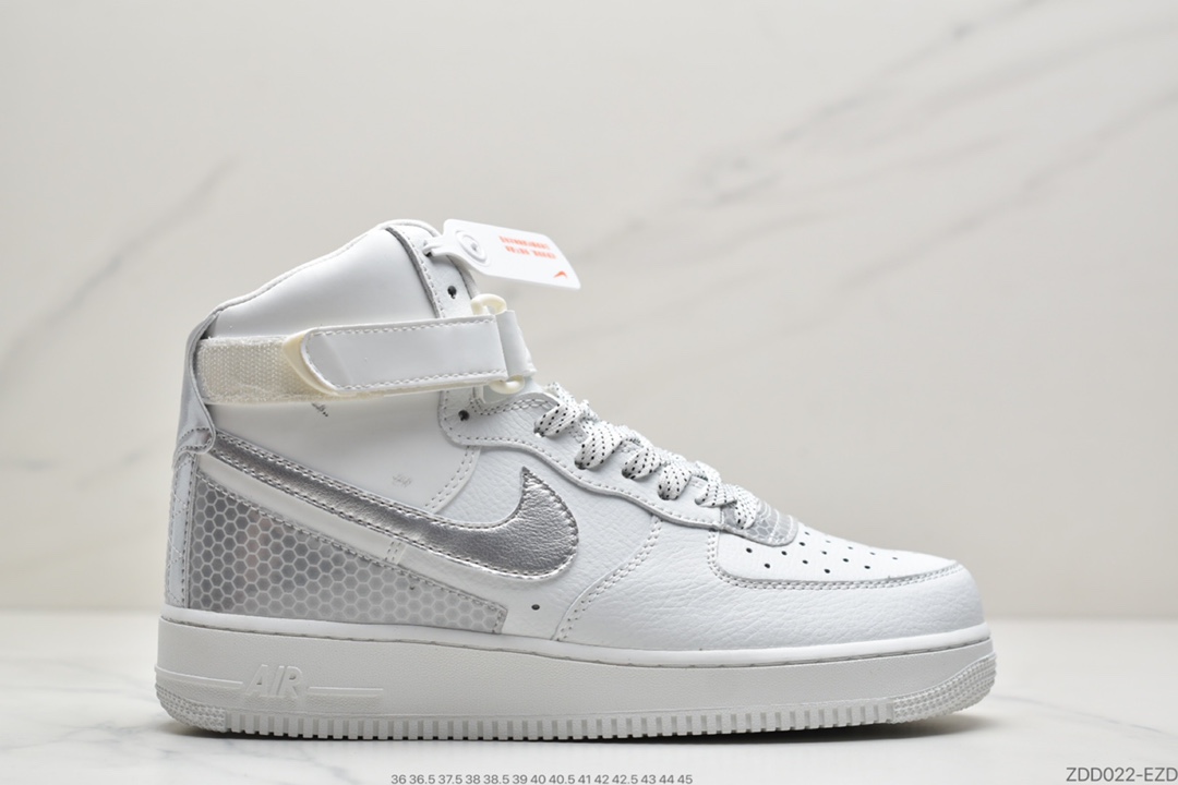 240 耐克Nike Air Force 1 ’07 QS All Star”City Of Dreams”空军高帮经典百搭休闲运动板鞋“拼接皮革”3M反光货号 CU4159-100