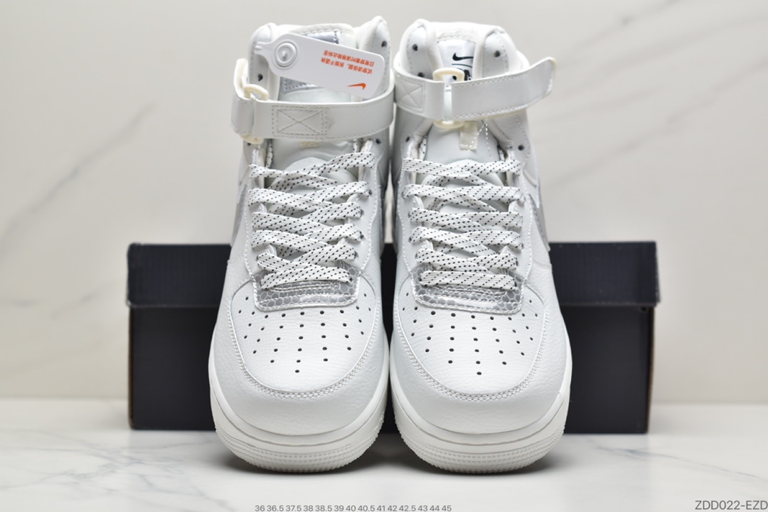 240 耐克Nike Air Force 1 ’07 QS All Star”City Of Dreams”空军高帮经典百搭休闲运动板鞋“拼接皮革”3M反光货号 CU4159-100