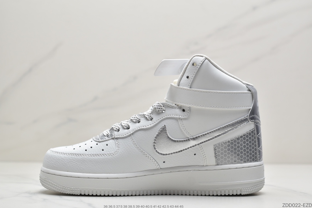 240 耐克Nike Air Force 1 ’07 QS All Star”City Of Dreams”空军高帮经典百搭休闲运动板鞋“拼接皮革”3M反光货号 CU4159-100
