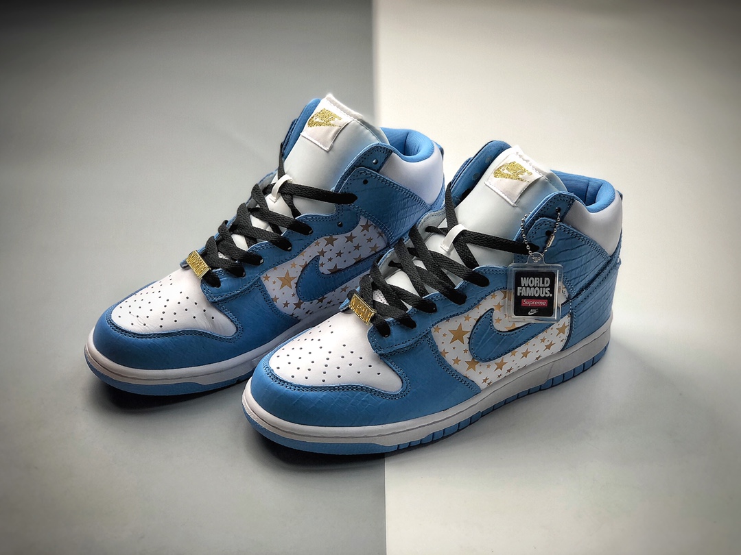 480  纯原系列 Nike SB Dunk High “Team Crimson”骑士队蓝白307385-141