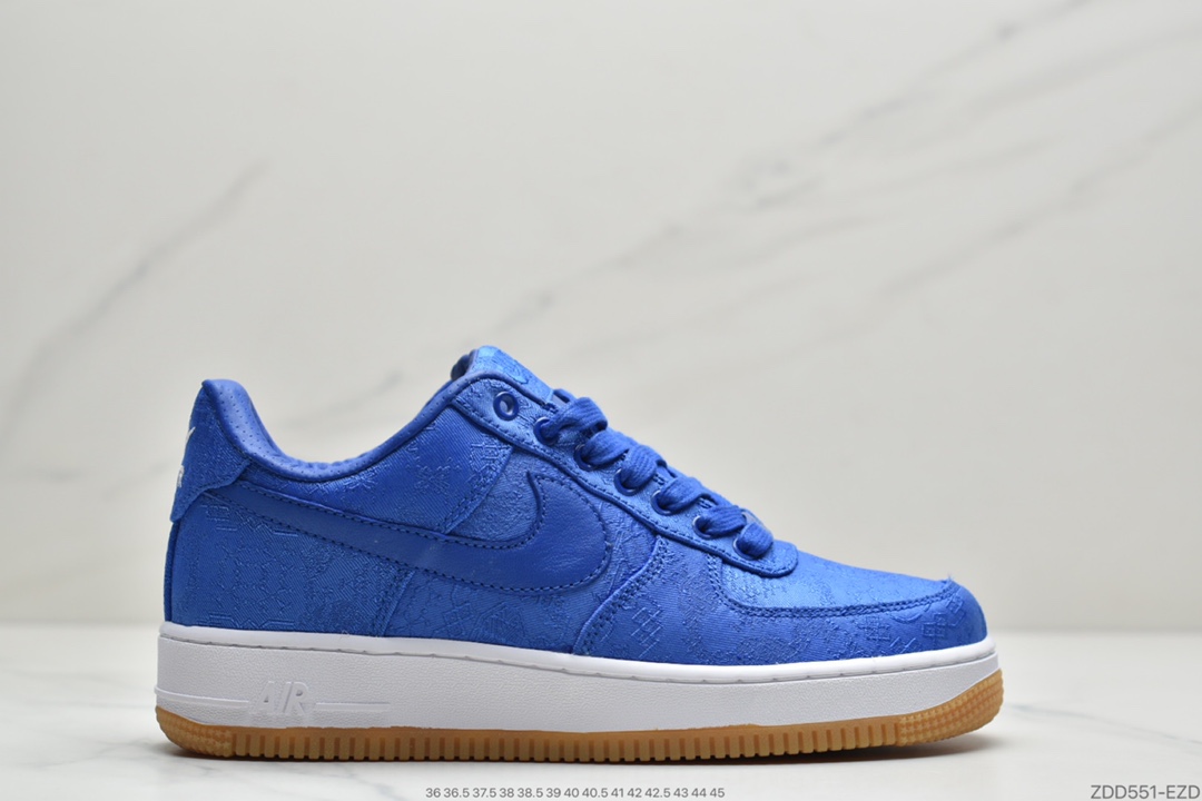 240 Fragment Design x Nike Air Force 1 Premium”Game Black”空军一号经典低帮百搭休闲运动板鞋“白丝绸+闪电”AO9286-100