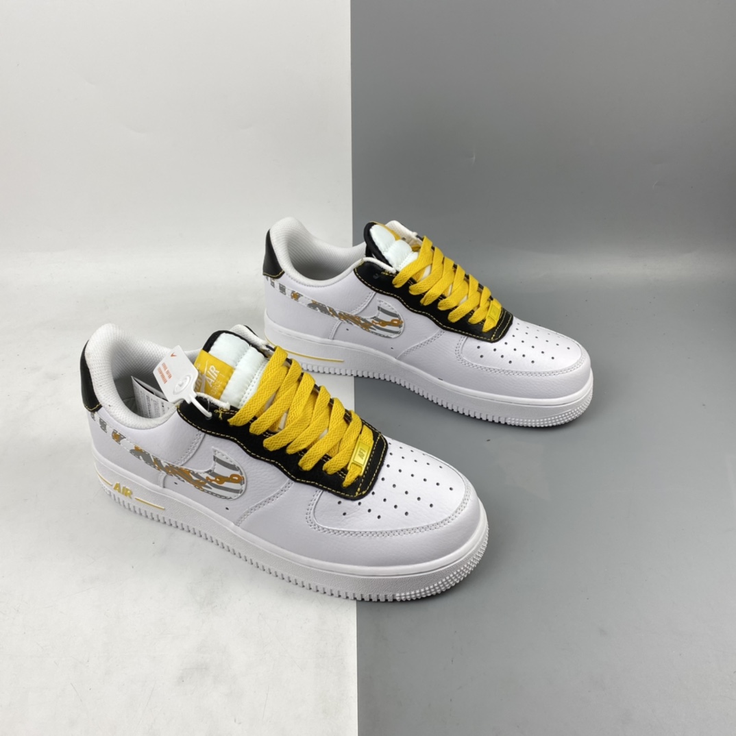 180 Nk Air Force 1 Low 空军一号斑马纹反光低帮休闲板鞋 DH5284-100