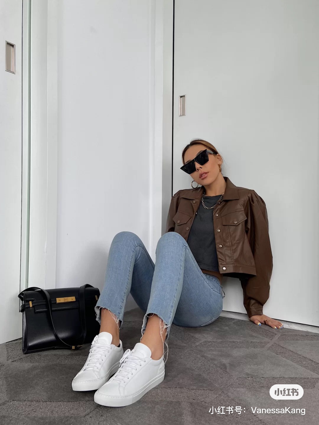 Ysl 𝑴𝒂𝒏𝒉𝒂𝒕𝒕𝒂𝒏 29CM曼哈顿法棍包 579271黑色牙签纹金扣