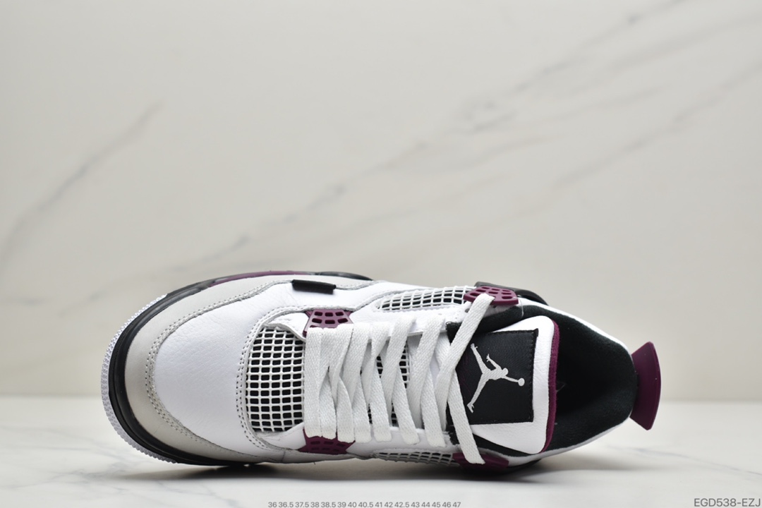 400 乔丹Air Jordan AJ4 Retro PSG 大巴黎白紫红色 巴黎圣日尔曼联名 CZ5624-100