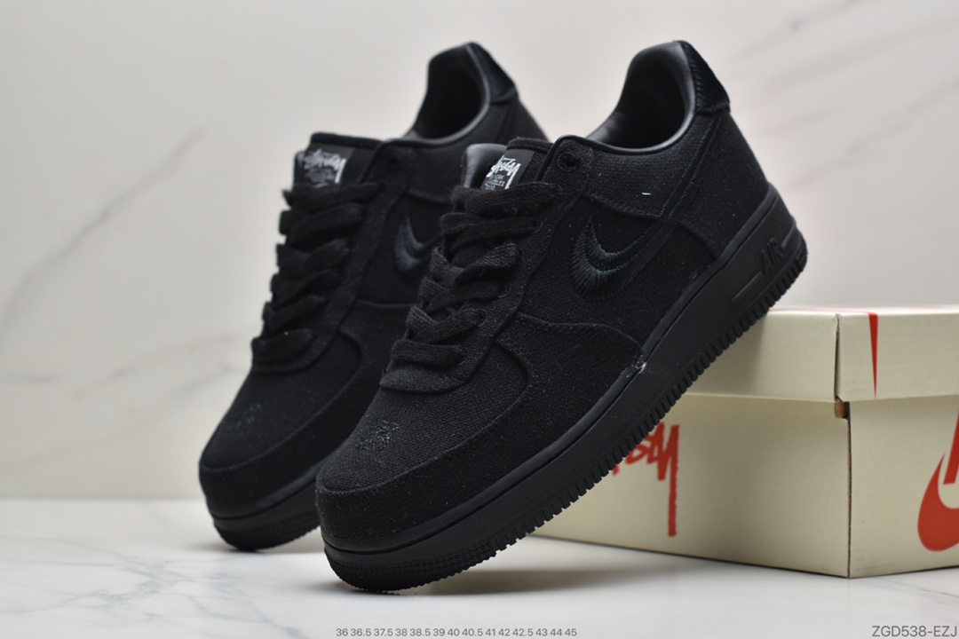 290  STUSSY X NK AIR FORCE 1 LOW原纸板原楦头打造 CZ9084-001