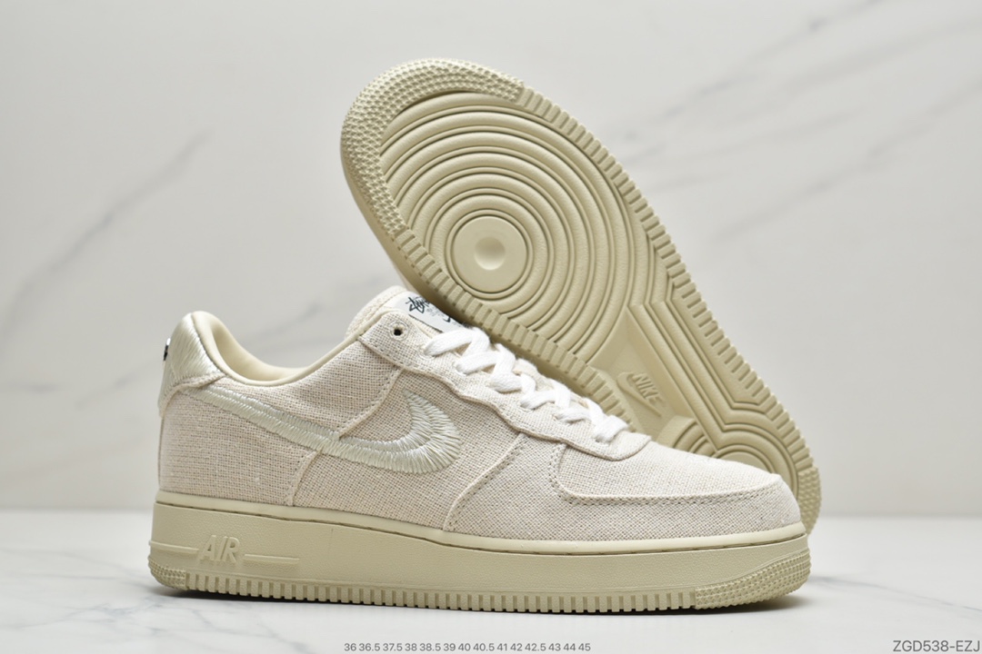 290  STUSSY X NK AIR FORCE 1 LOW原纸板原楦头打造 CZ9084-001