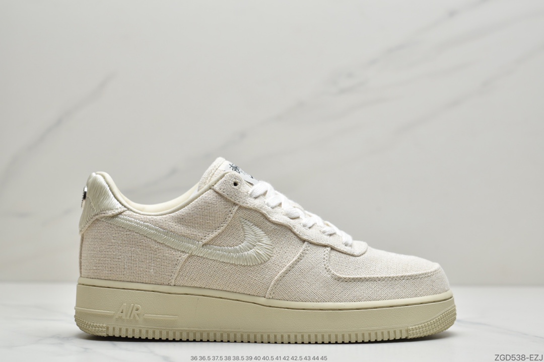 290  STUSSY X NK AIR FORCE 1 LOW原纸板原楦头打造 CZ9084-001