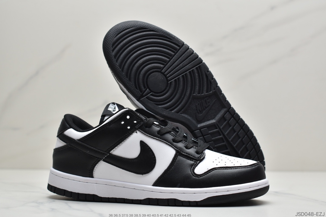 200 耐克DunkNike SB Dunk Low Retro”White/Black”扣篮系列低帮休闲运动滑板板鞋“皮革黑白熊猫”  DD1391-100