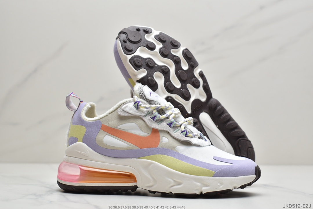 180 耐克Nike Air Max 270 React 米紫橙瑞亚赛车系列 DC3276-101