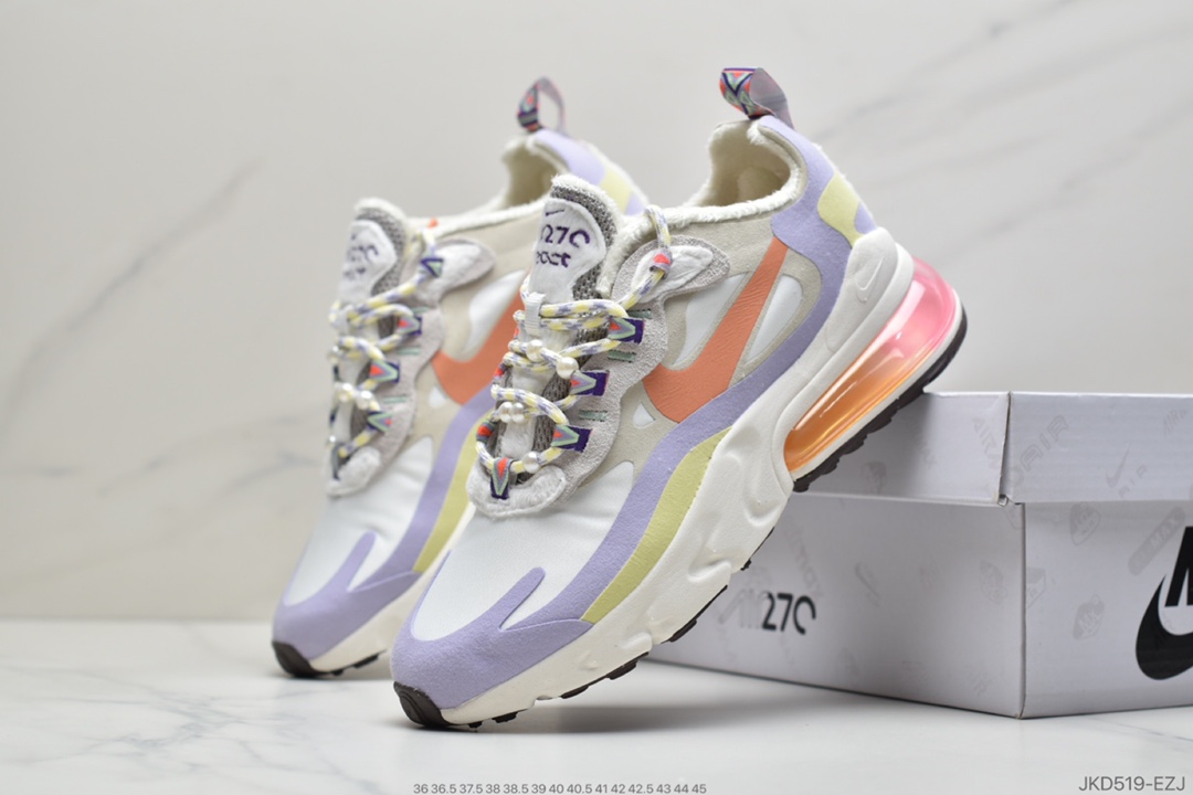 180 耐克Nike Air Max 270 React 米紫橙瑞亚赛车系列 DC3276-101
