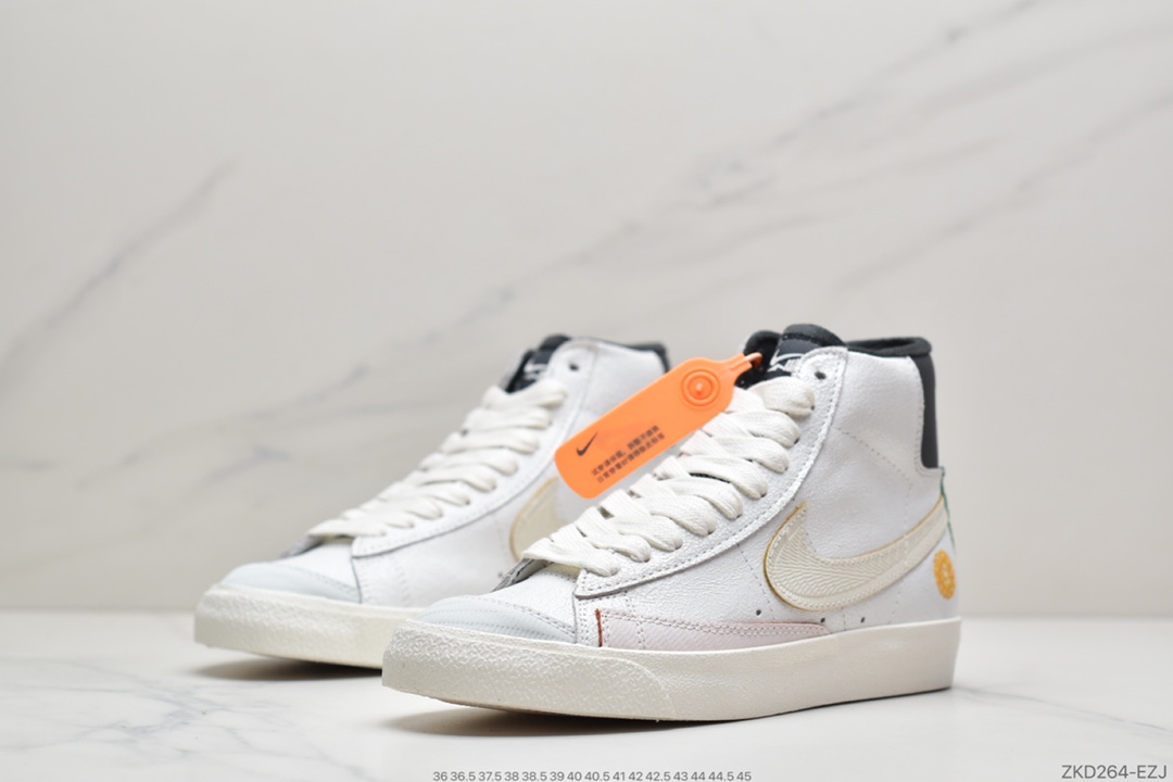 270 Nike Blazer Mid ’1977 Vintage”Day Of The”经典开拓者高帮百搭休闲运动板鞋“亡灵节DIY 米白”DC5185-133