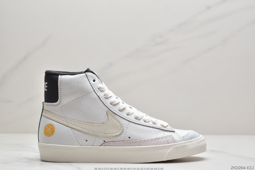270 Nike Blazer Mid ’1977 Vintage”Day Of The”经典开拓者高帮百搭休闲运动板鞋“亡灵节DIY 米白”DC5185-133
