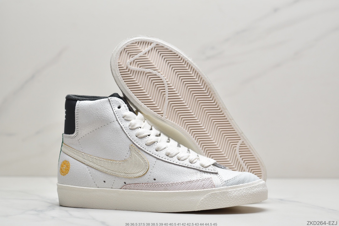 270 Nike Blazer Mid ’1977 Vintage”Day Of The”经典开拓者高帮百搭休闲运动板鞋“亡灵节DIY 米白”DC5185-133