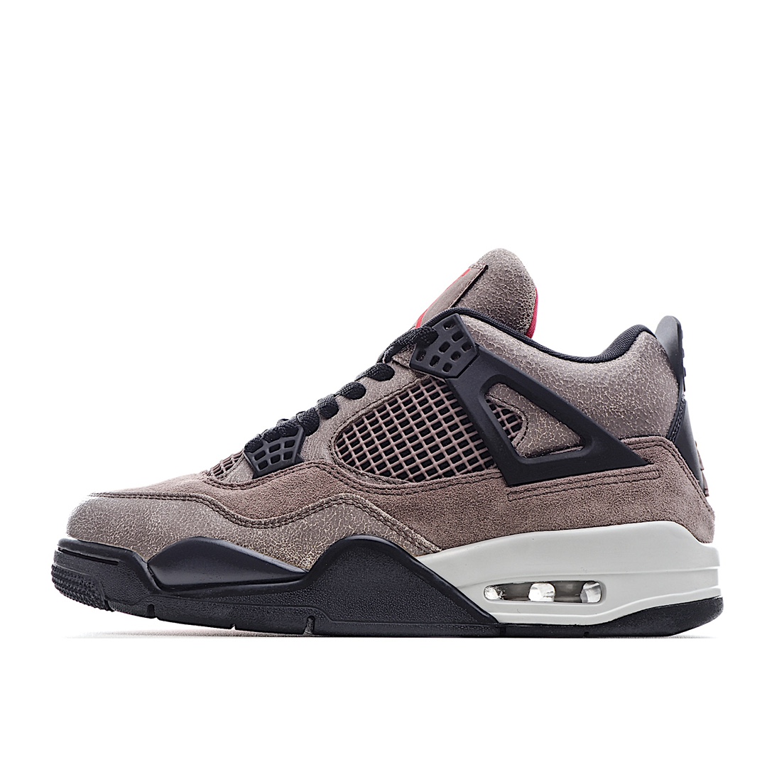 H5 Air Jordan 4 Retro “Taupe Haze” 黑棕爆裂 摩卡 男子文化篮球鞋 全新模具开发 纯正4代正确鞋型 进口头层皮料 高清洁度 立体高频 四线中底拉帮 网格大小 各方面细节都不错