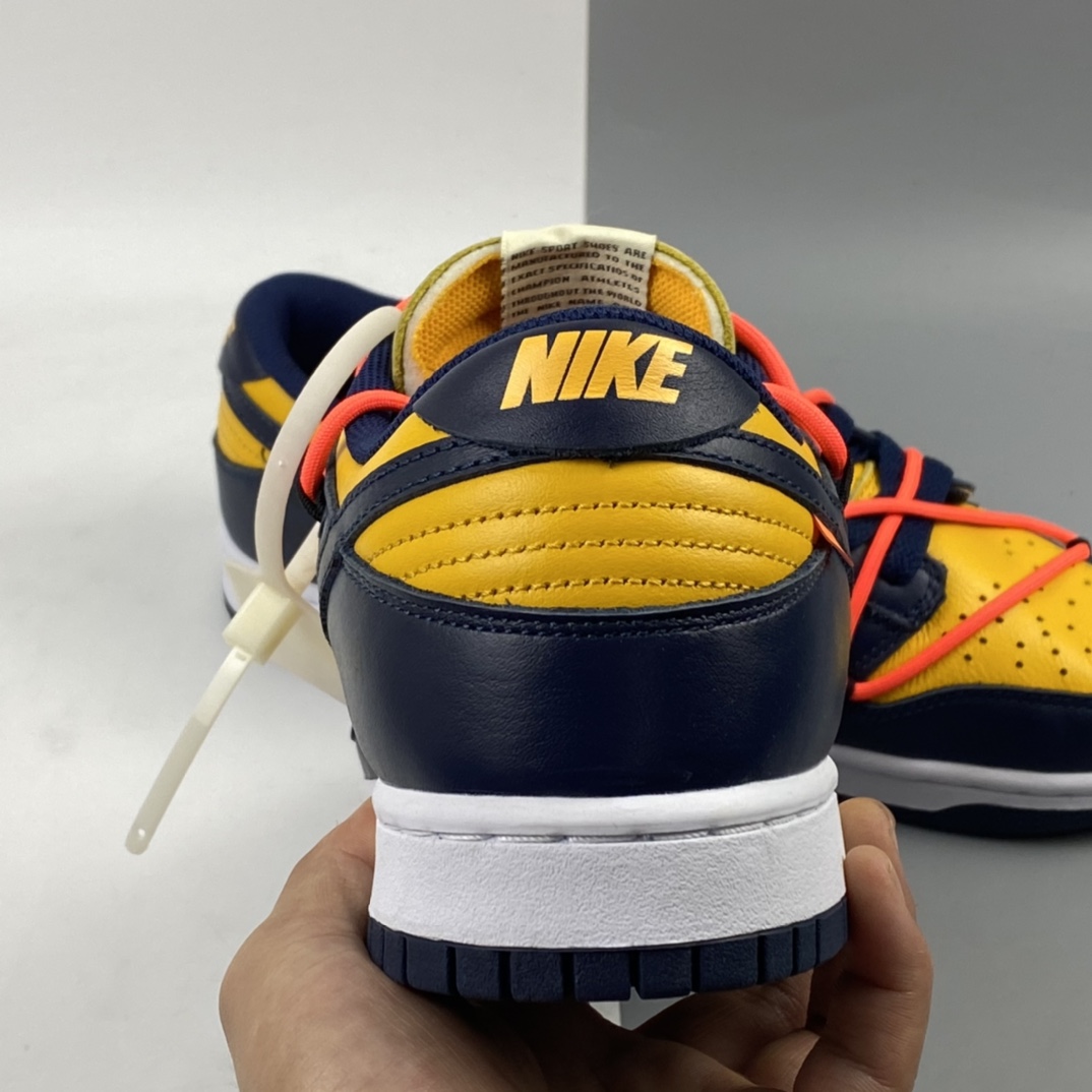 360 OFF-WHITE x Futura x Nike Dunk Low 扣篮系列低帮经典百搭休闲运动板鞋“OW白深蓝黄”CT0856-700