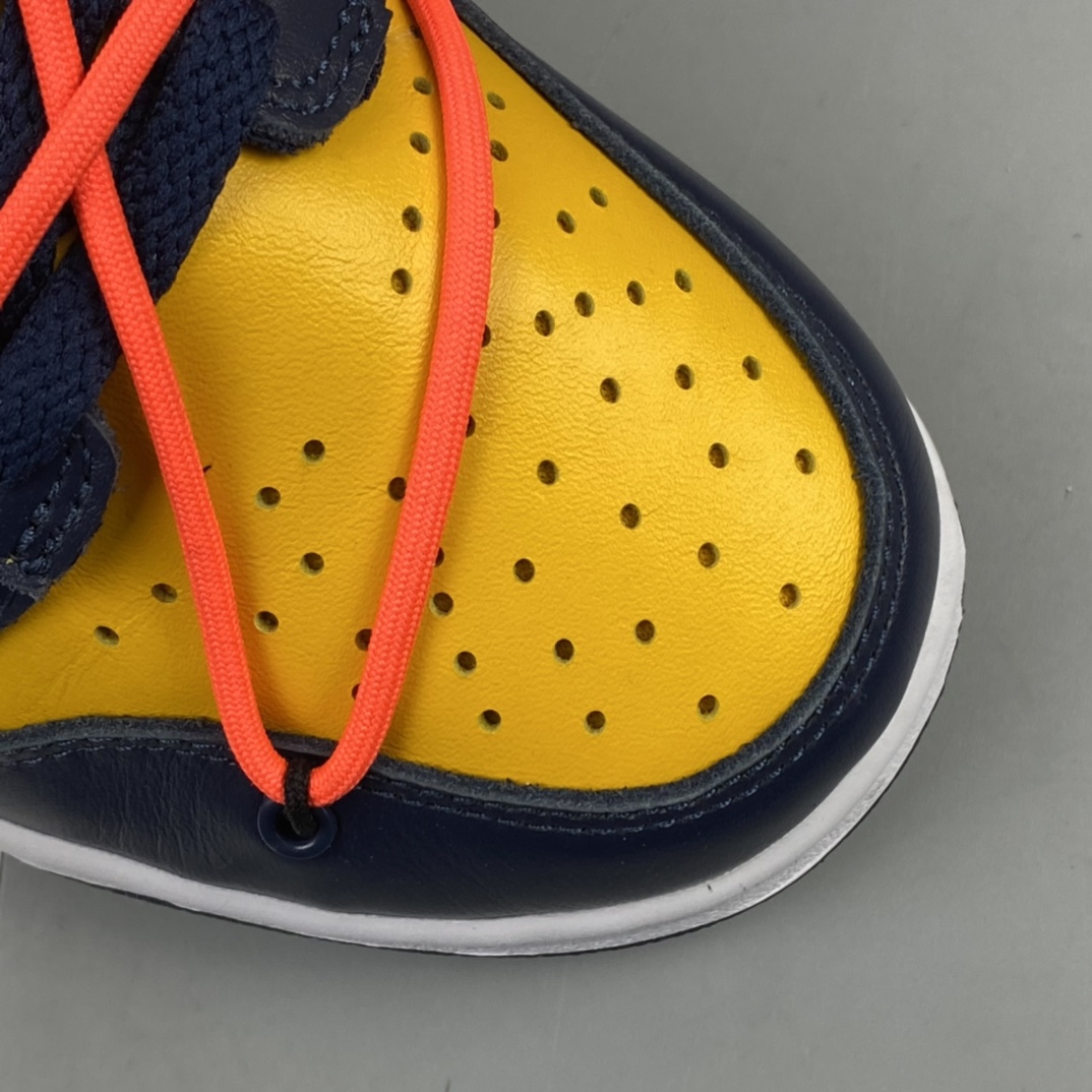 360 OFF-WHITE x Futura x Nike Dunk Low 扣篮系列低帮经典百搭休闲运动板鞋“OW白深蓝黄”CT0856-700