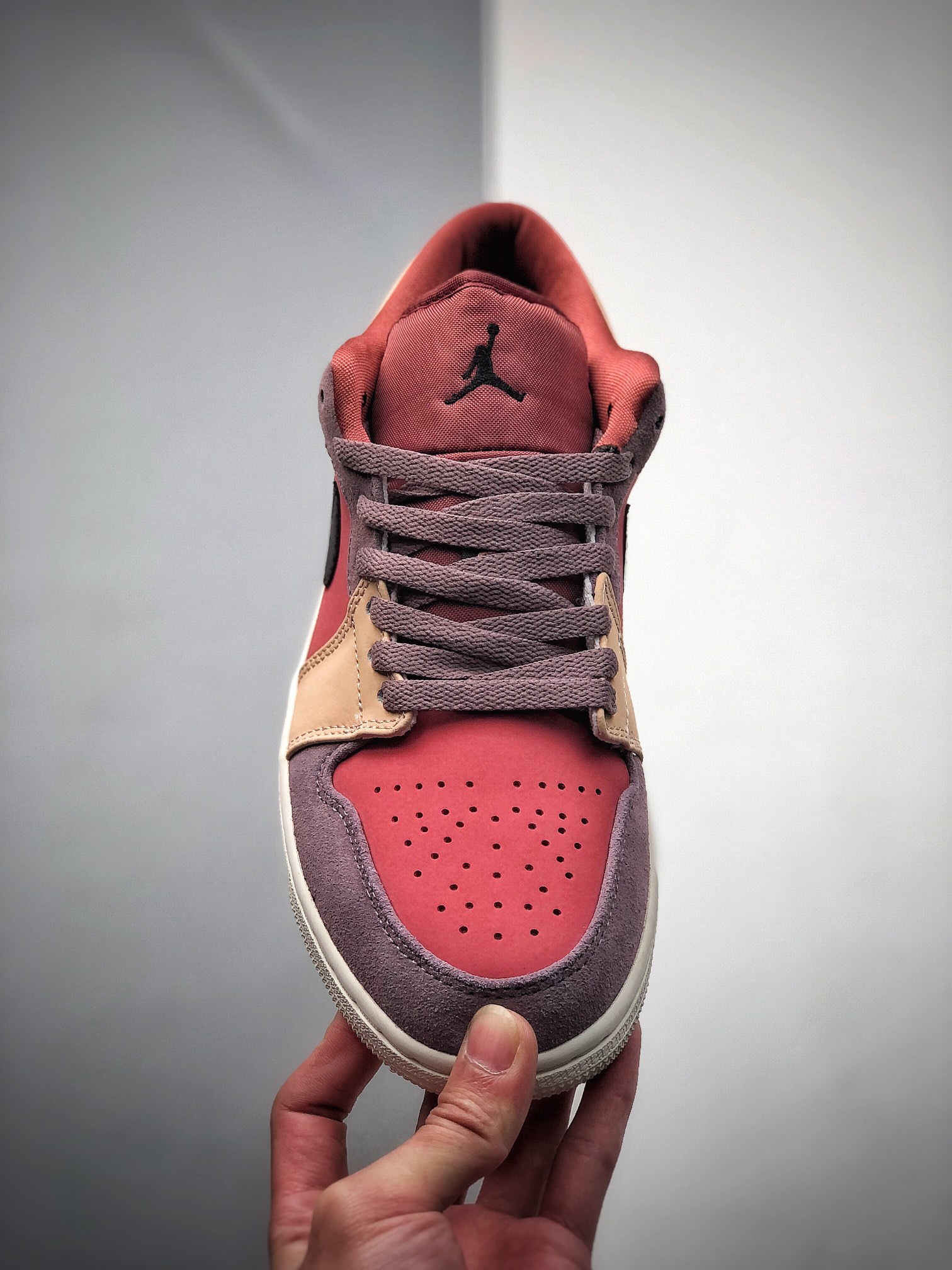 200 乔丹 Khaki24 Air Jordan 1 low AJ1 红粉紫 奶茶红豆 乔丹一代 经典低帮文化百搭休闲运动篮球鞋DC0774-602