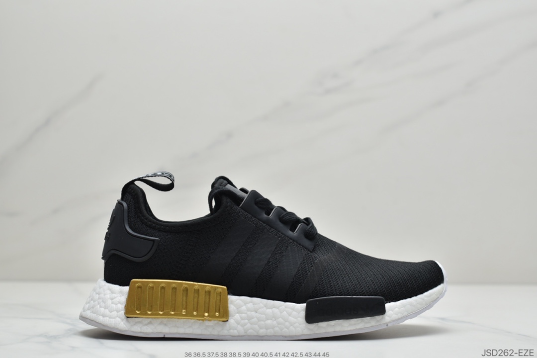 200  阿迪达斯Adidas NMD R1系列 原进装口Boost原料 高密度性弹针织 首发新配色 现货供应 原盒原标 休闲运动鞋· H67745