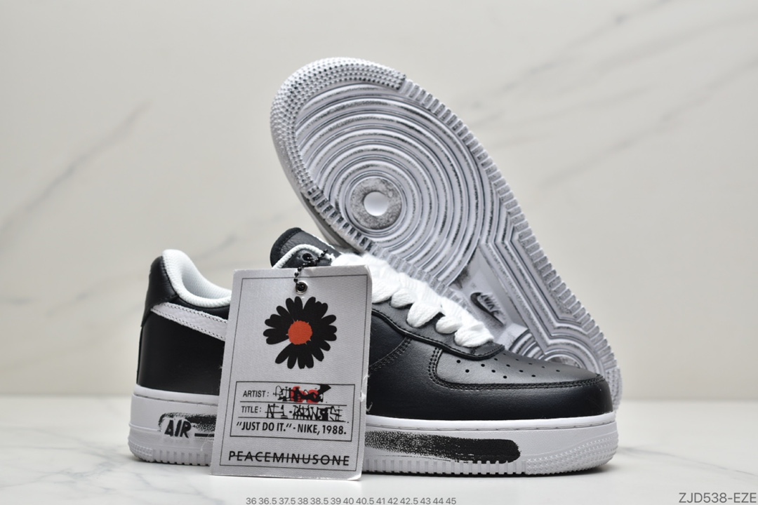 240 联名 PEACEMINUSONE x Nike Air Force 1 Low权志龙主理潮流品牌AQ3692-001
