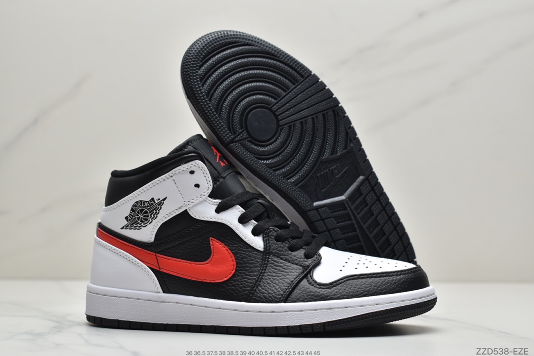 250 乔丹Air Jordan 1 MID ”黑白影子”AJ1中邦百搭文化球鞋 554724-073