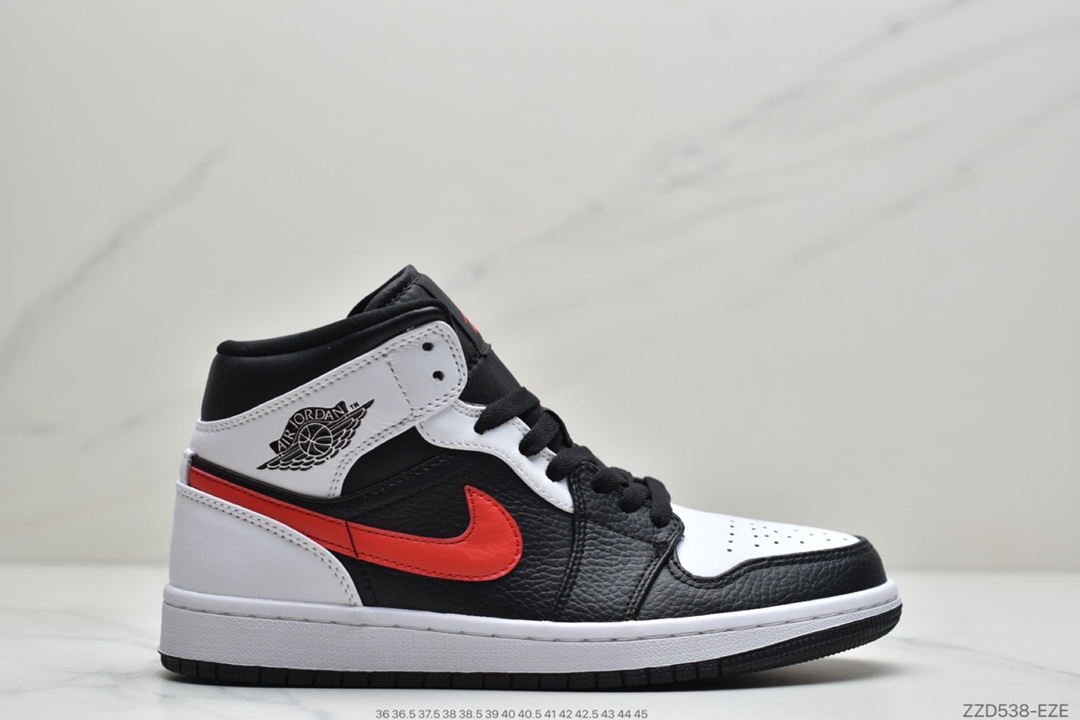 250 乔丹Air Jordan 1 MID ”黑白影子”AJ1中邦百搭文化球鞋 554724-073