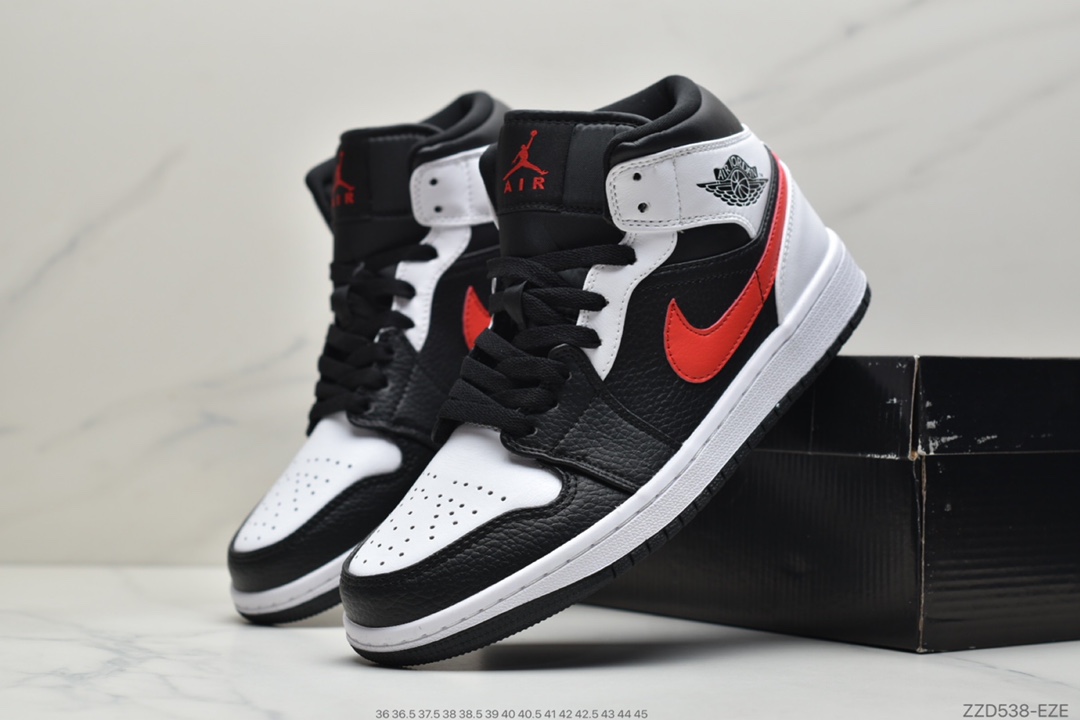 250 乔丹Air Jordan 1 MID ”黑白影子”AJ1中邦百搭文化球鞋 554724-073