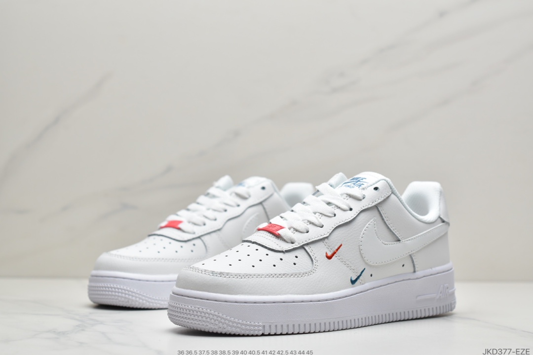160 耐克Nike Air Force 1 ’07 Essential 白金小双钩空军一号低帮休闲运动板鞋 CT1989-101