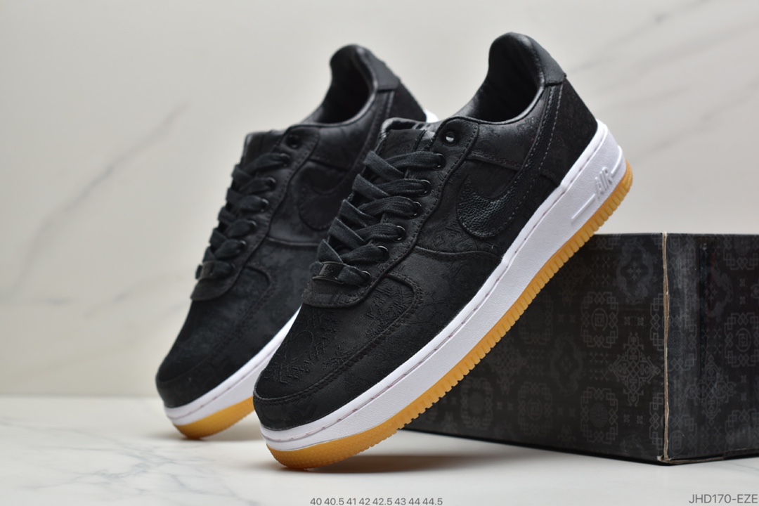 190 Fragment Design x Nike Air Force 1 Premium”Game Black”空军一号AO9286-100