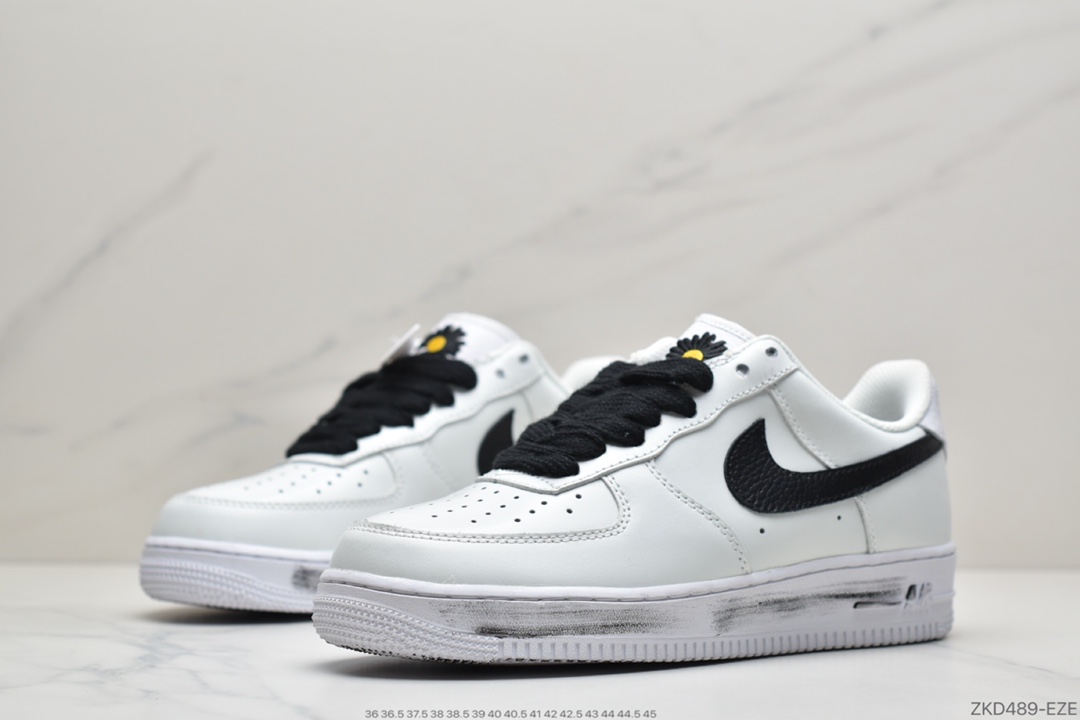 270 PEACEMINUSONE x Nike Air Force 1 ’07 Low”Para-Noise 2.0”空军低帮经典百搭休闲运动板鞋“2.0皮革白黑小雏菊”  DD3223-100